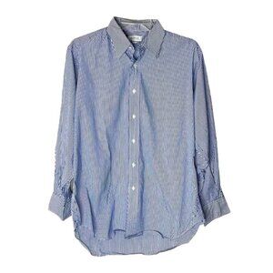 BARNEYS NY Striped Button Down Shirt Size 15.5-33